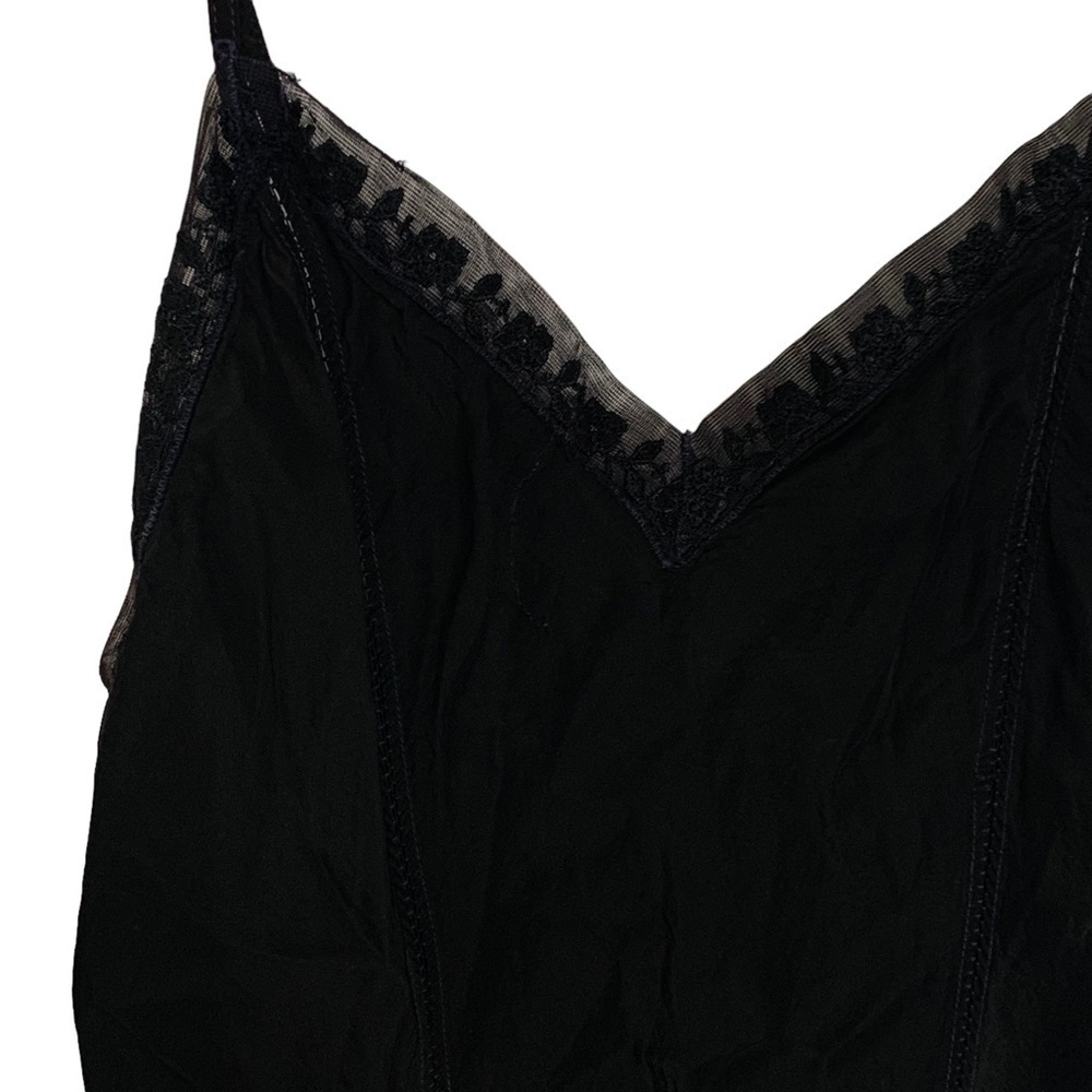 Vintage Slip Dress Lingerie Black Lace Detail Skylon Size 12 - Picture 2 of 5
